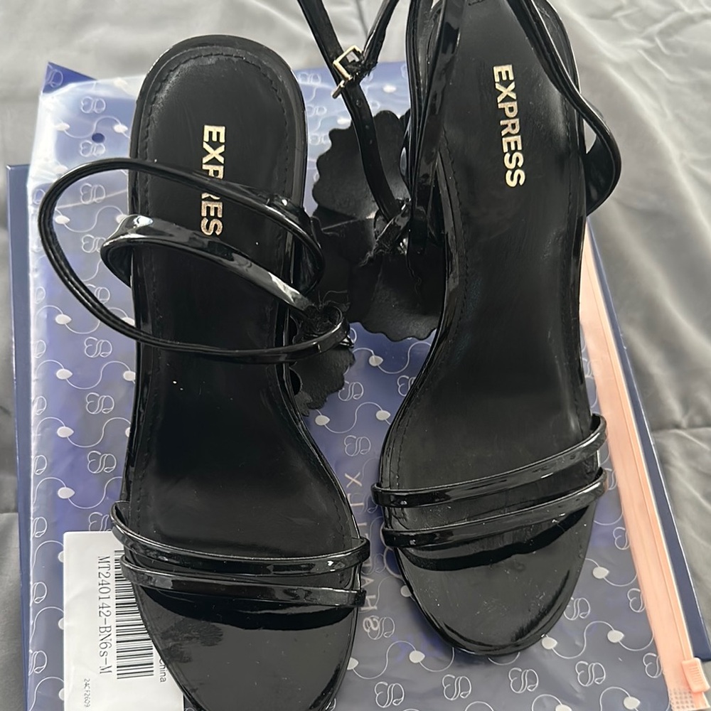 Express Women's Black Strappy Sandals